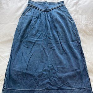 Wilfred denim midi skirt; size XS